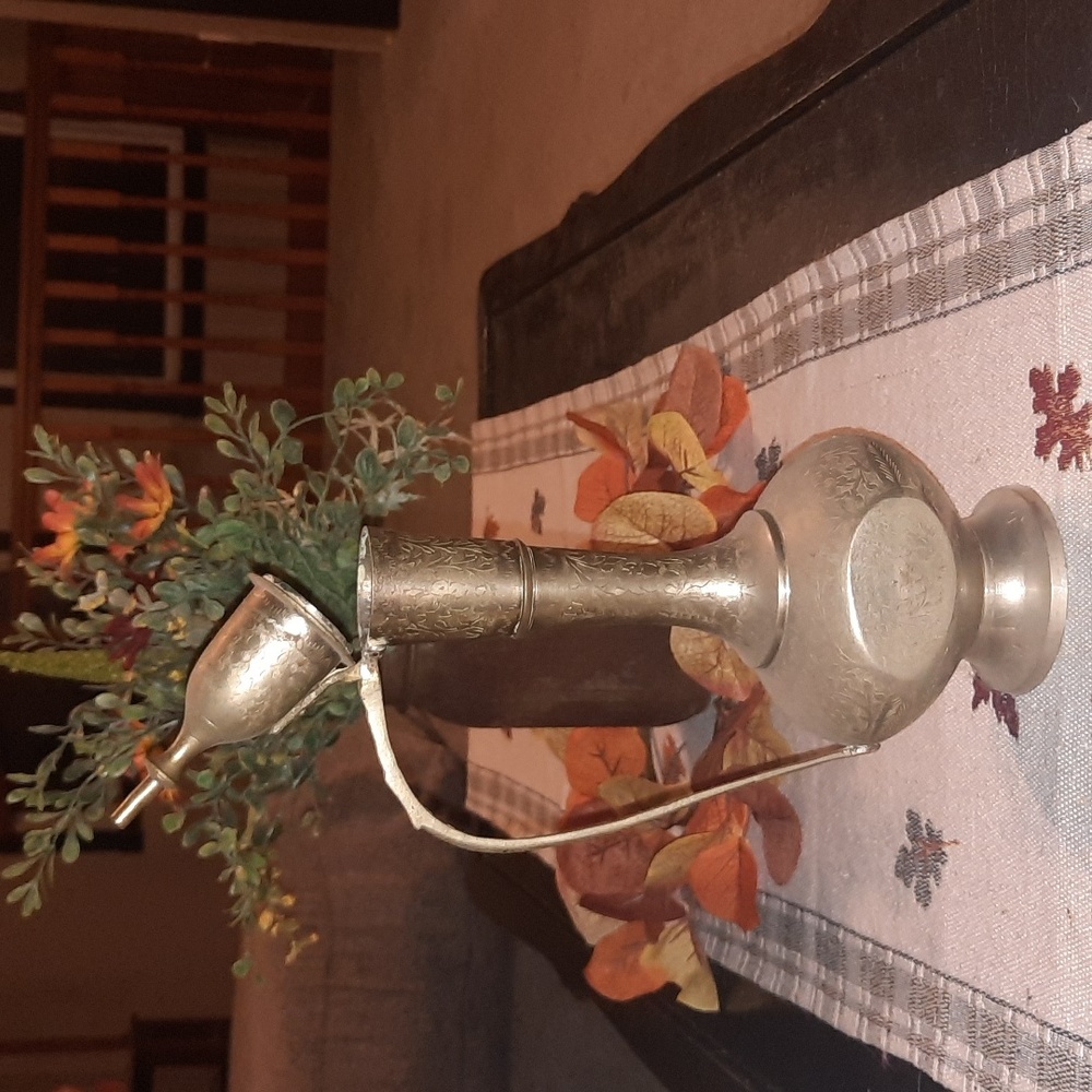 Vintage brass ornate teapot